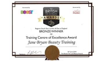 The British Hair & Beauty Awards 2019 BRONZE WINNER